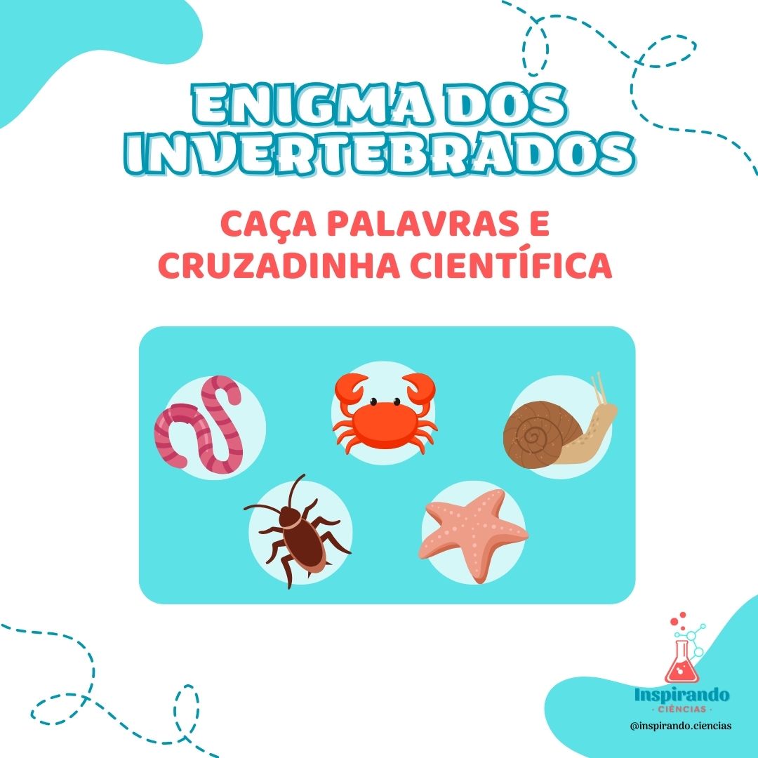 Enigma dos Invertebrados - Caça Palavras e Cruzadinha Científica