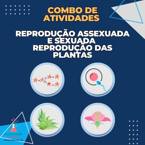 Combo de atividades - Reprodução assexuada e sexuada e reprodução das plantas