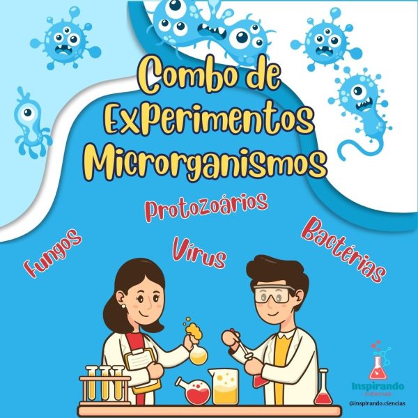 Combo de Experimentos - Microrganismos (Bactérias, Vírus, Fungos e Protozoários)